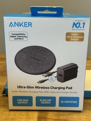 Anker 10W Wireless Charging Pad with 4' Cable and  Wall Charger - Black