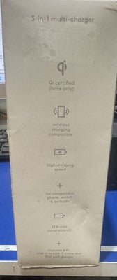 Hey Day 3 in 1 Charger for iPhone Watch and AirPod -  White New