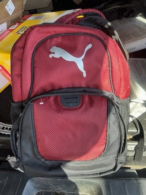 Puma Challenger Backpack Black & Red | Water Resistant Daypack | School, Work