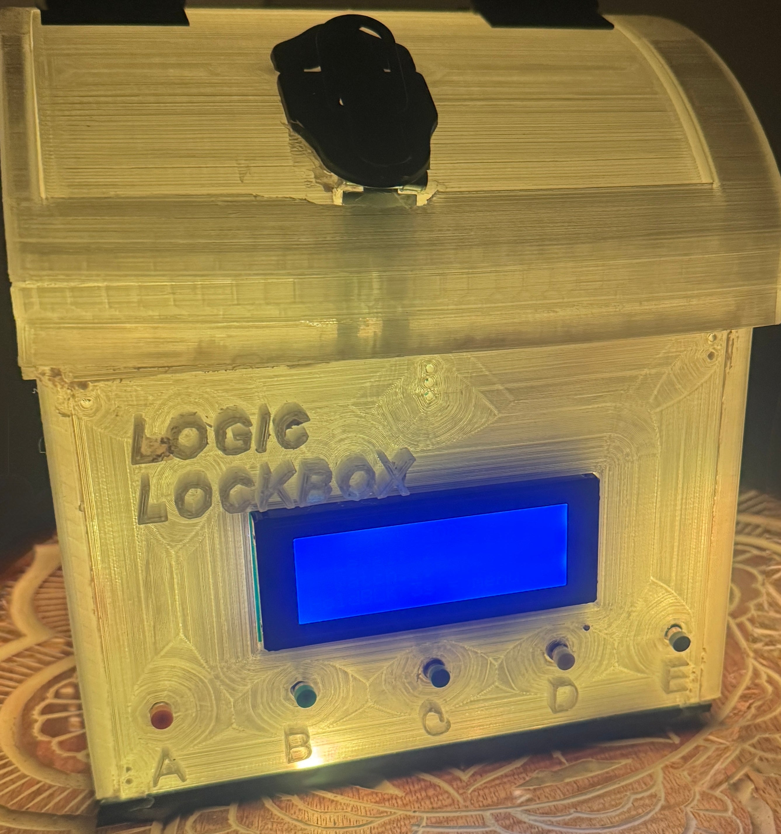 STEM Logic Lock Box – Interactive Puzzle Safe  Lights, 60+ Sounds, & 150+ Quest