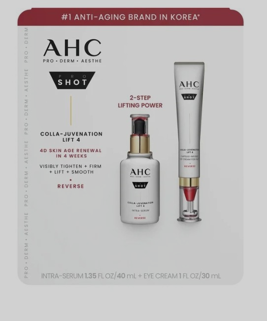 NEW AHC Pro Shot Colla-Juvenation Lift 4 Intra-Serum + Eye Cream Set K-Beauty