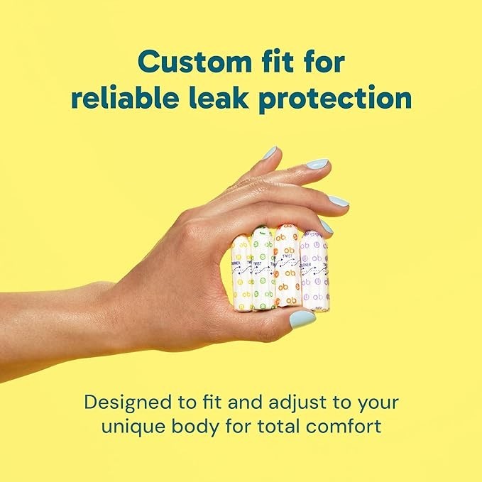 O.b. Pro Comfort Applicator Free Digital Tampons, Regular Absorbancy, 40 Count 1