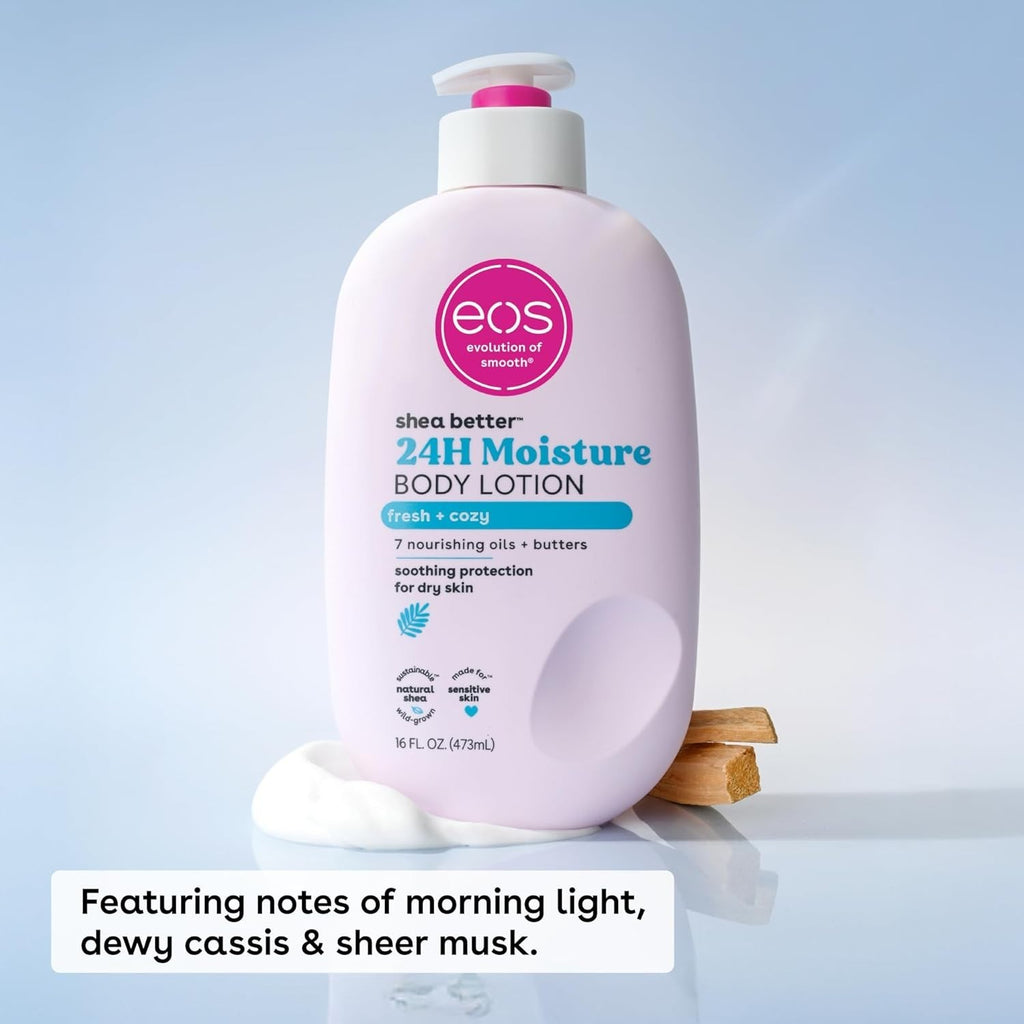 eos Shea Better Body Lotion- Jasmine Peach, 24-Hour Moisture Skin Care, 16 Oz