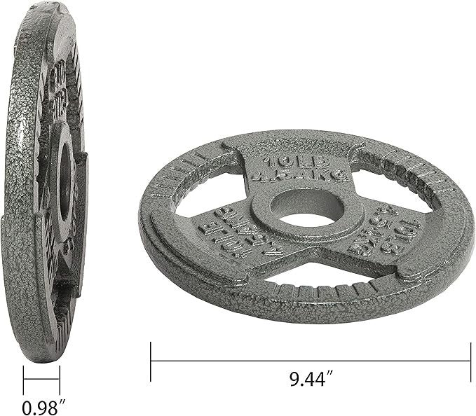 Olympic Cast Iron Plate Weight Plate for Strength Training 10 lbs Weight-Lifting