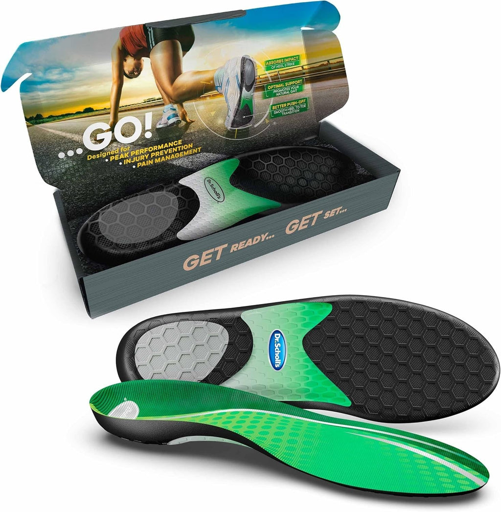 Dr. Scholl's Performance Sized to Fit Running Insoles for Men & Women Plantar Fa