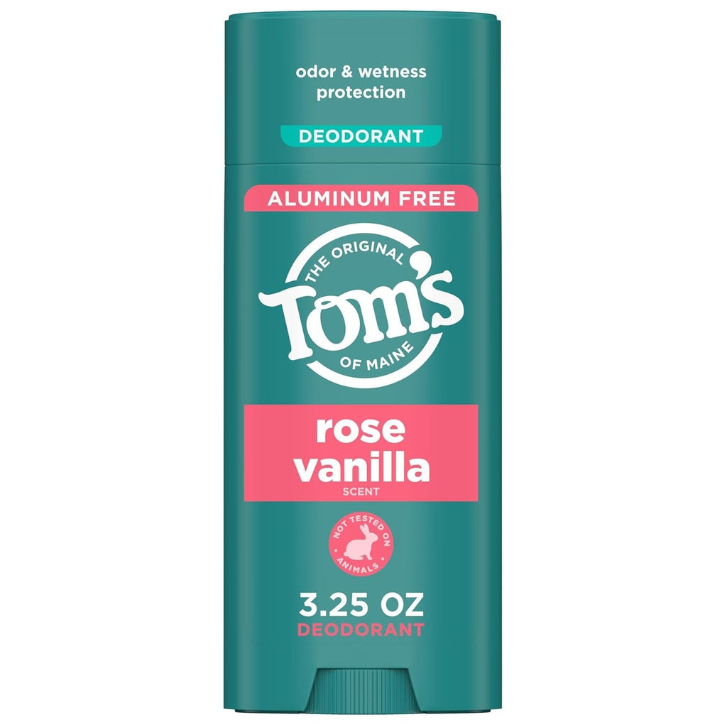 Tom’s of Maine Rose Vanilla Aluminum Free Natural Deodorant For Women & Men 3.25