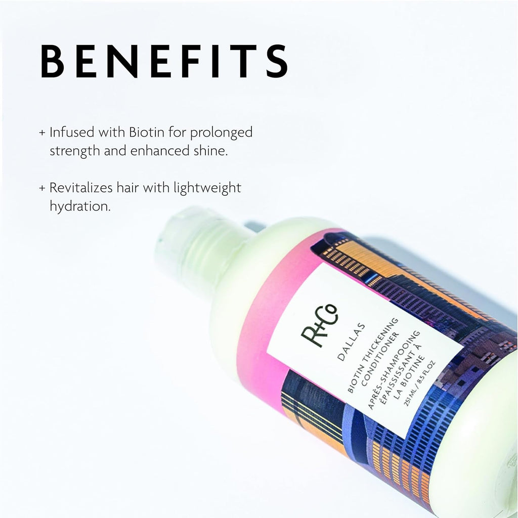 R+Co Dallas Biotin Thickening Conditioner | Weightless Hydration, Vegan Enhance