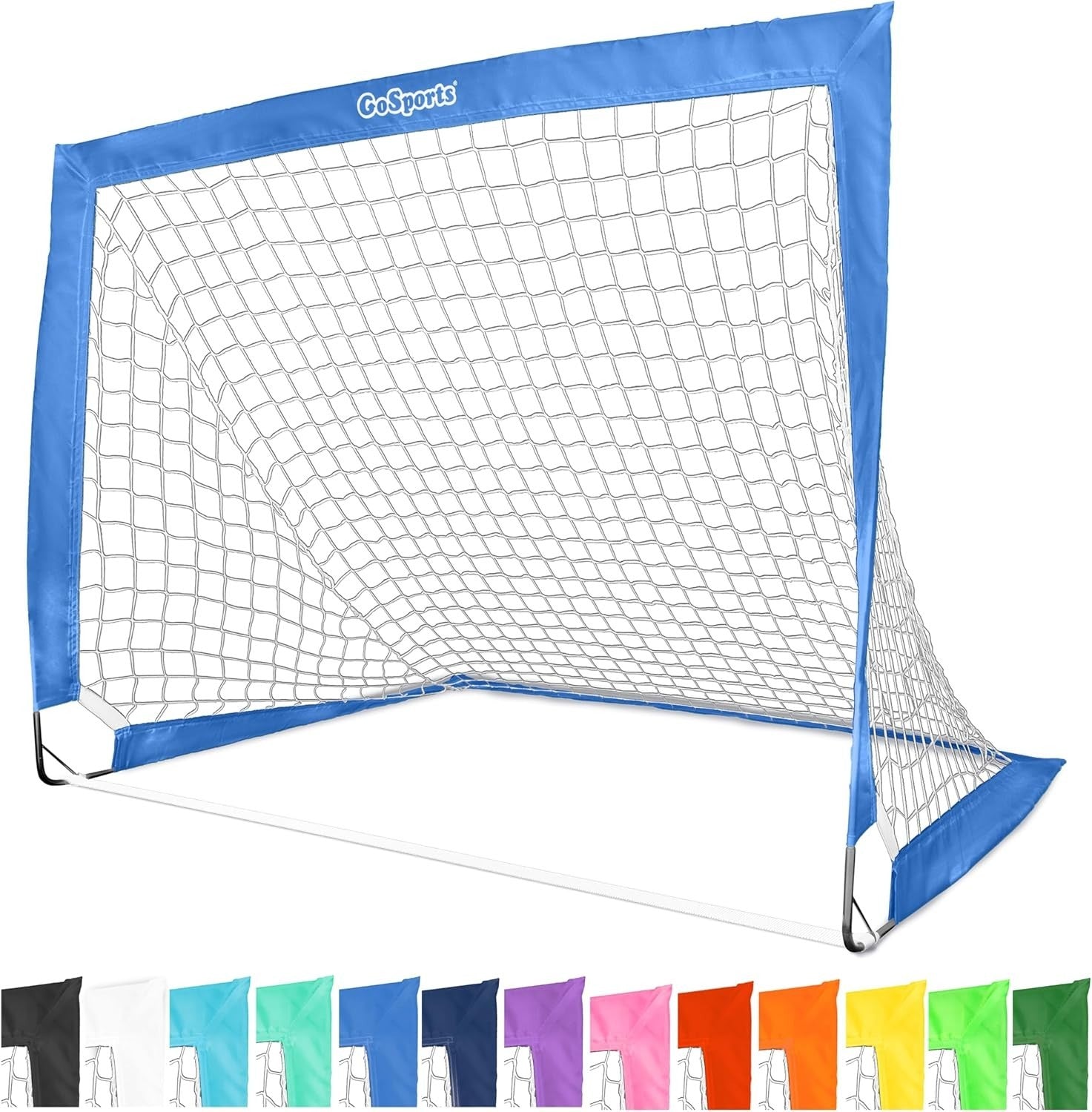 Portable Soccer Goals for Kids-Royal Blue- 4x3 Ft Pop up net Go Sports Net