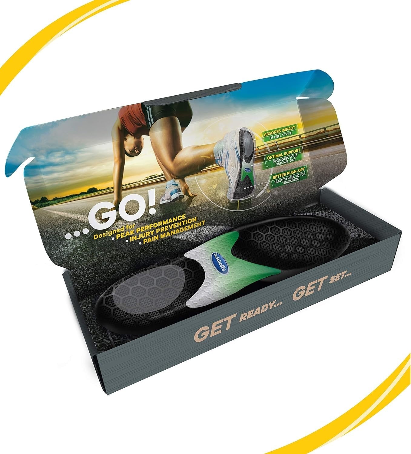 Dr. Scholl's Performance Sized to Fit Running Insoles for Men & Women Plantar Fa
