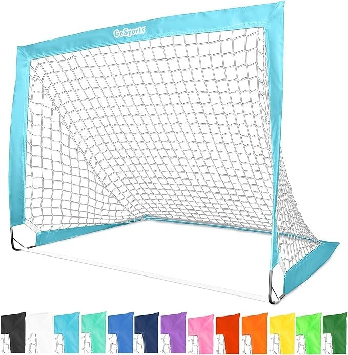 Portable Soccer Goals for Kids-Light Blue- 4x3 Ft Pop up net Go Sports Net