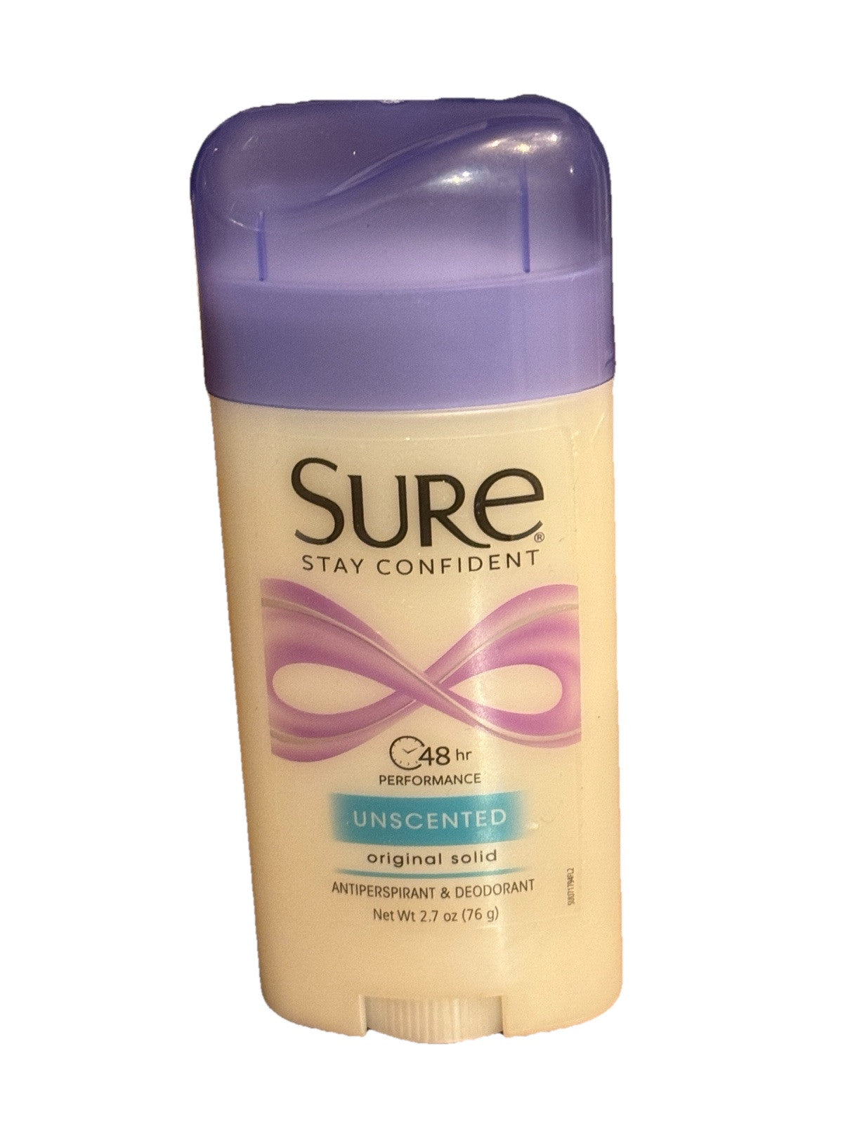 SURE STAY CONFIDENT UNSCENTED ORIGINAL SOLID ANTIPERSPIRANT & DEODORANT 2.7 Oz